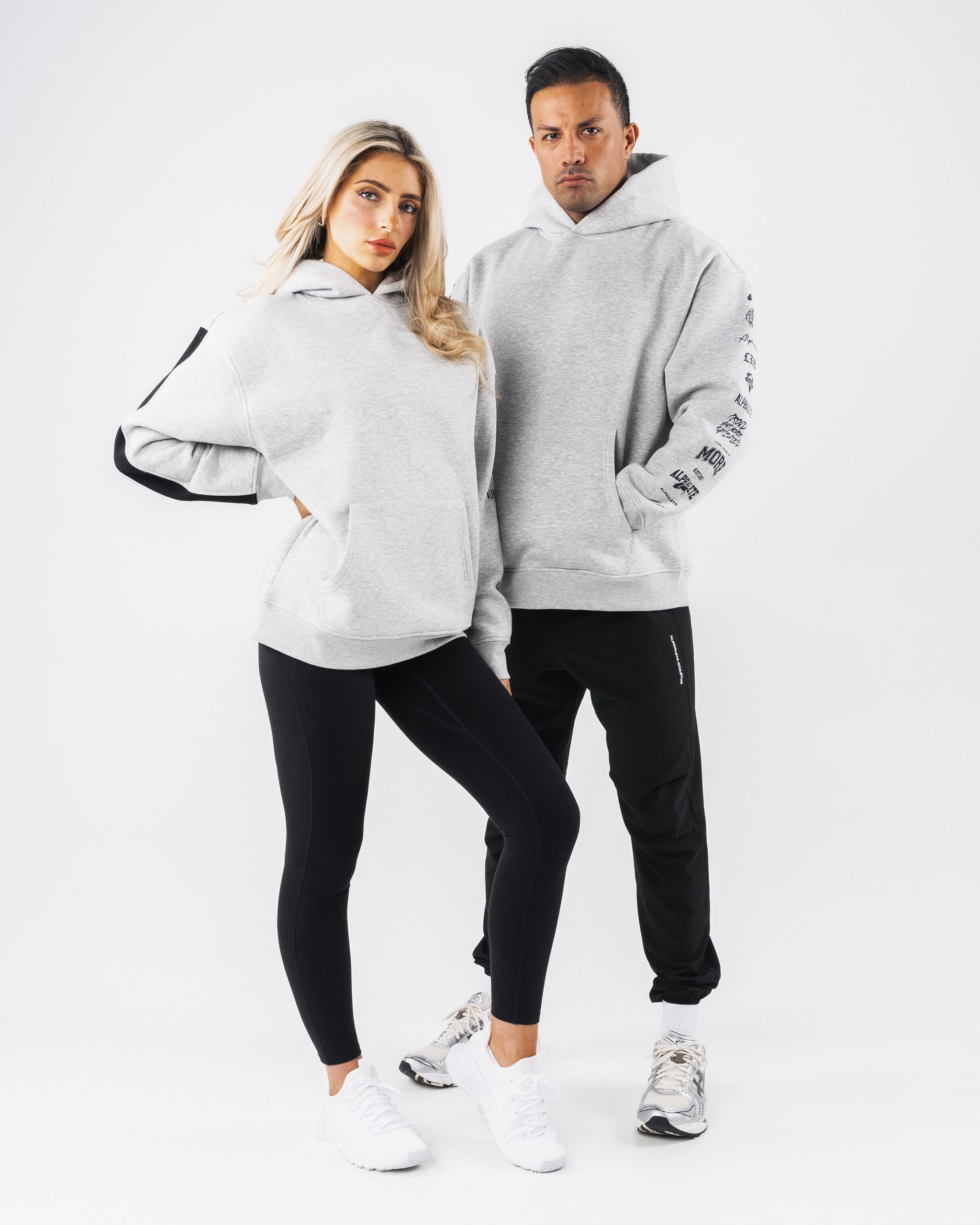 Core Stripe Hoodie - Heather Grey