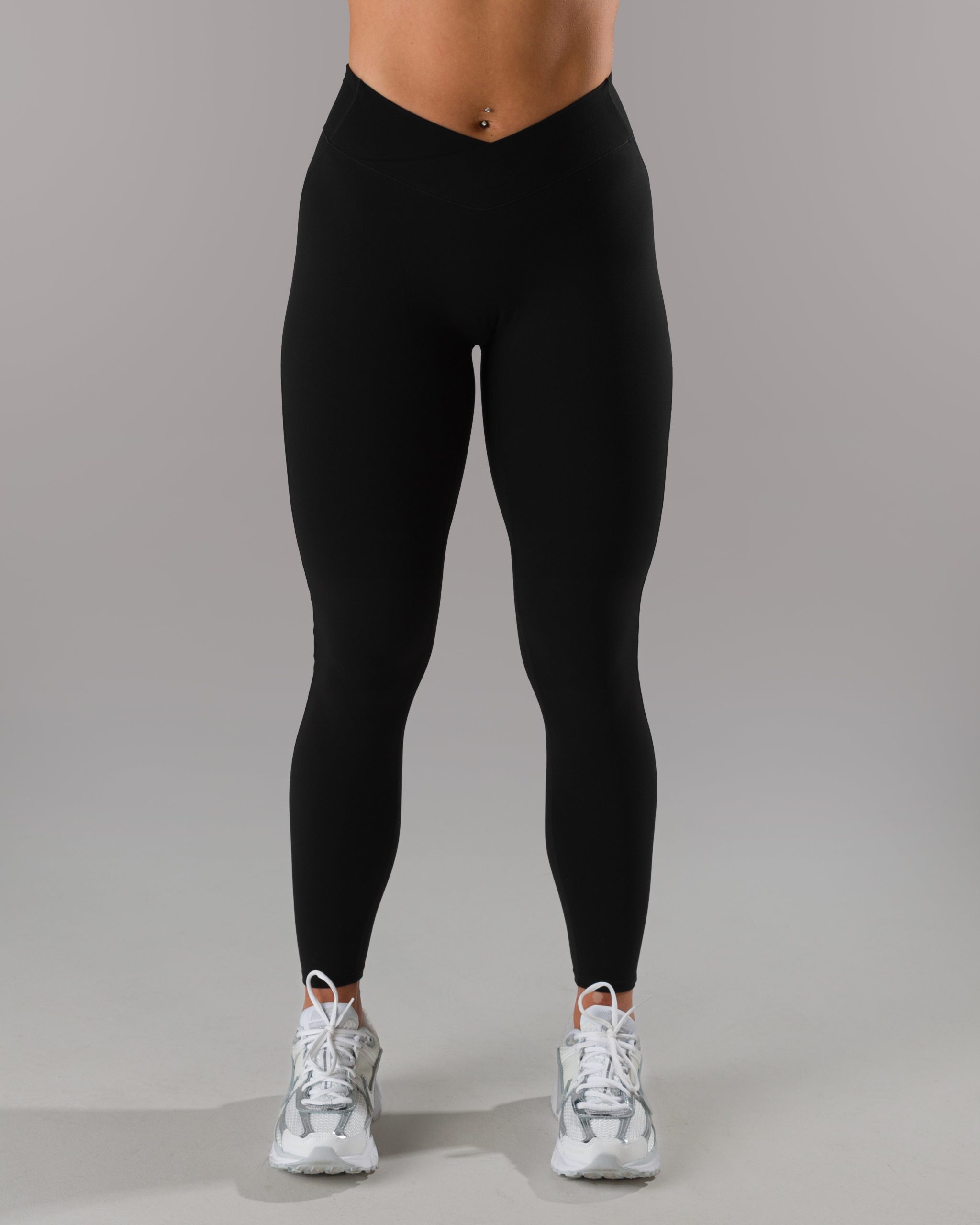 Wrap Mid Rise Legging - Black